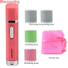 Manooby электрическая пилка для ногтей дрель маникюрный набор для ногтей педикюрная ручка форма маникюрный набор с 3 Шлифовальная головка для ногтей