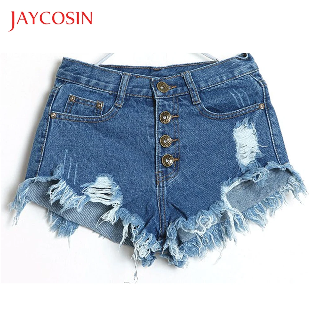 Женские винтажные джинсовые шорты JAYCOSIN 1 шт. рваные короткие с высокой талией и