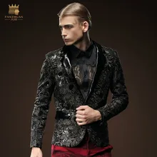 Fanzhuan Мужская мода зимний Обычный костюм с воротником однобортный Блейзер с длинными рукавами пальто 510039