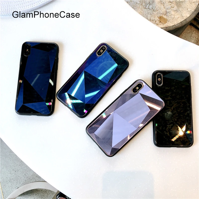 

GlamPhoneCase NEW Tempered Glass Phone Case For iPhone 7 8 Cases Protective Glass Cover For iPhone 6 6s Plus X Capinha