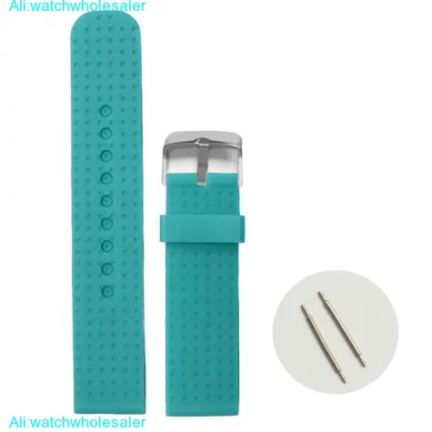 20mm Deep Sky Blue Silicone Jelly Rubber Ladies Watch Band Straps WB1053V20JB