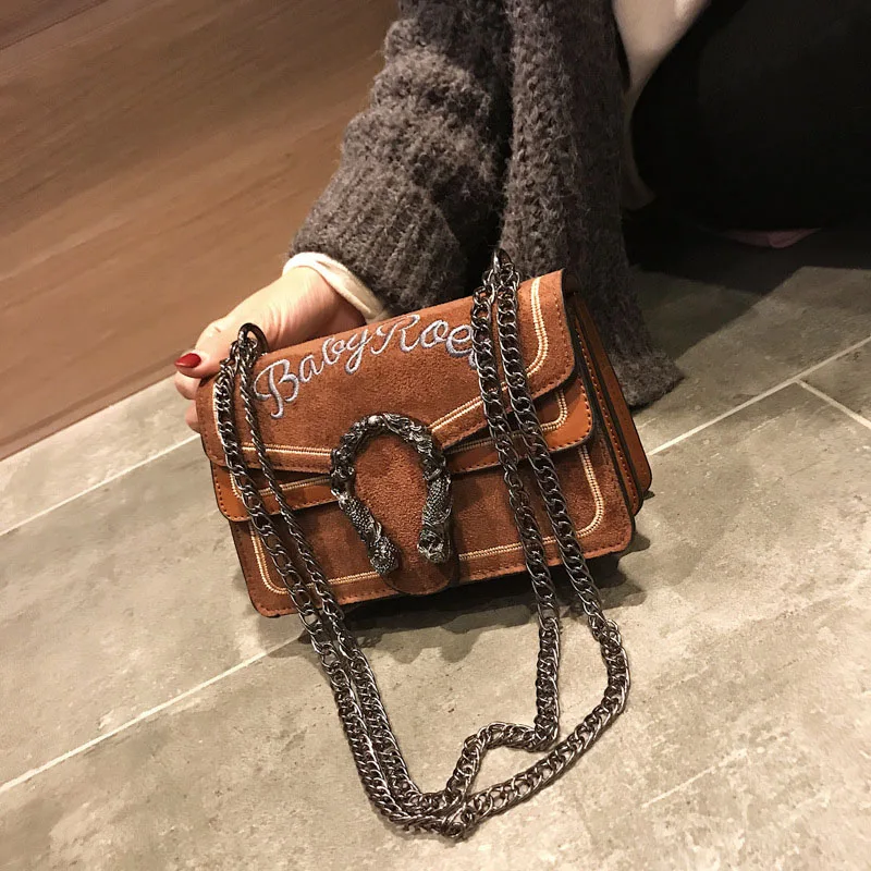Fashion Design Women Leather Letter Shoulder Bag Female INS Popular Luxury Handbag Chains Crossbody Flap Bolsa For Lady SS3495 (15)