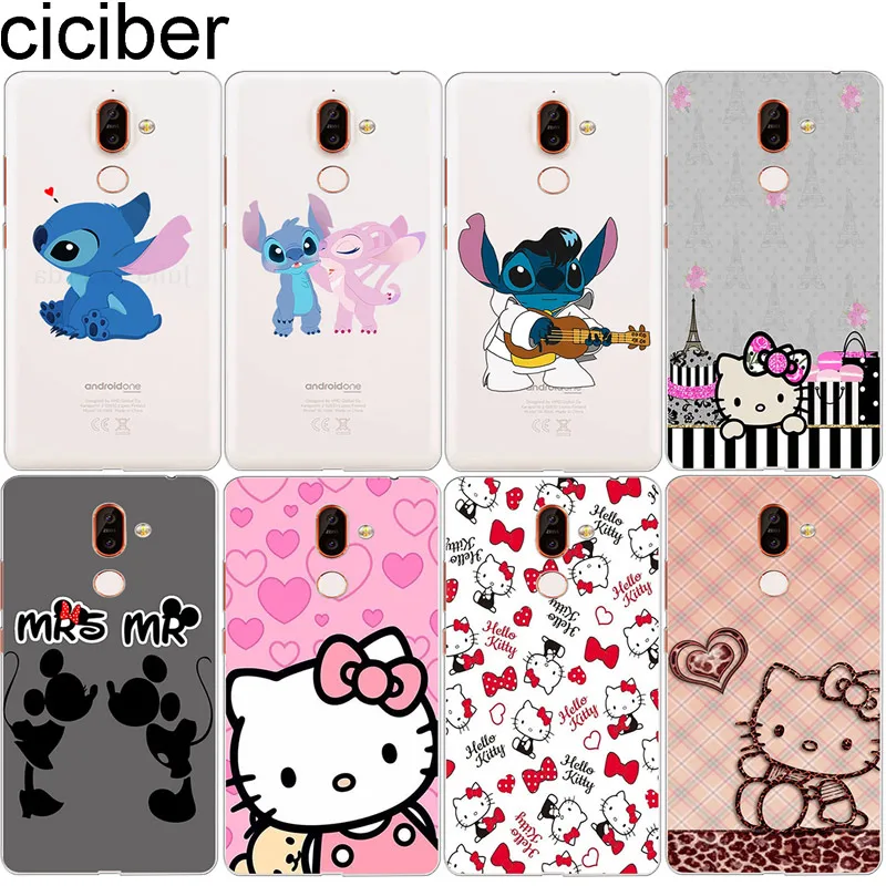 

ciciber for Nokia 2.1 3.1 5.1 6.1 7.1 8.1 2 3 6 5 1 7 8 Plus 9 PureView Soft TPU Phone Cases for Nokia X7 X6 X5 X3 Stitch Coque