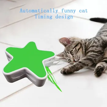 

Interactive Cat Toys Timing Automatic 360 Degree Rotating Puzzle Star Shape Toy For Kitty
