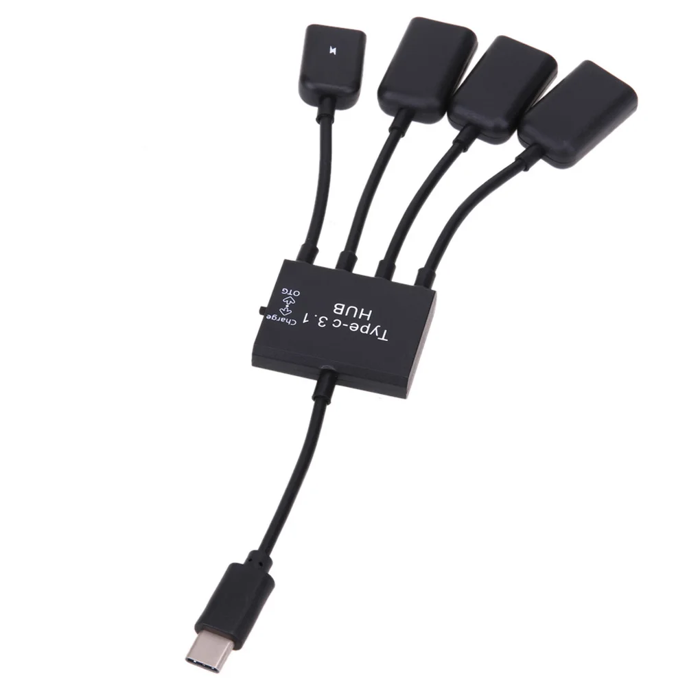 Usb хаб с 4 портами 19 см несколько OTG зарядный кабель адаптер USB 3 1 Type C концентратор