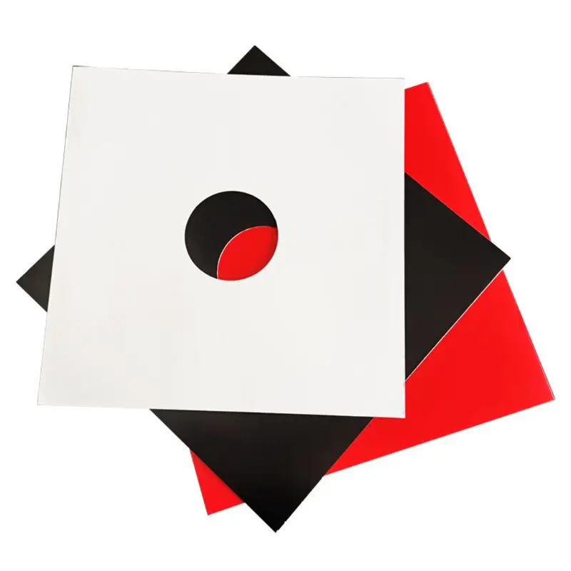 

10PCS Anti-static Hard Shell Paper Inner Sleeves Polylined Protectors with Hole for 7/10/12 Inches LP Vinyl Record Album Accesso