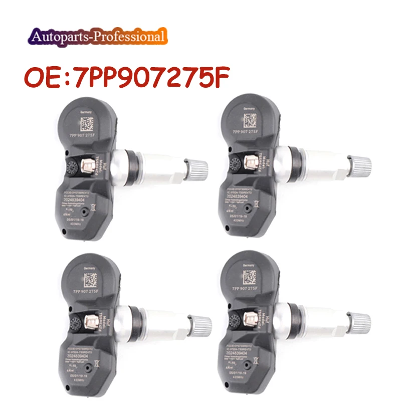 

4 PCS 7PP907275F 433MHz For Audi A4 A6 A8 Q7 R8 Volkswagen Car TPMS Tire Pressure Monitor System Sensor car accessories Auto