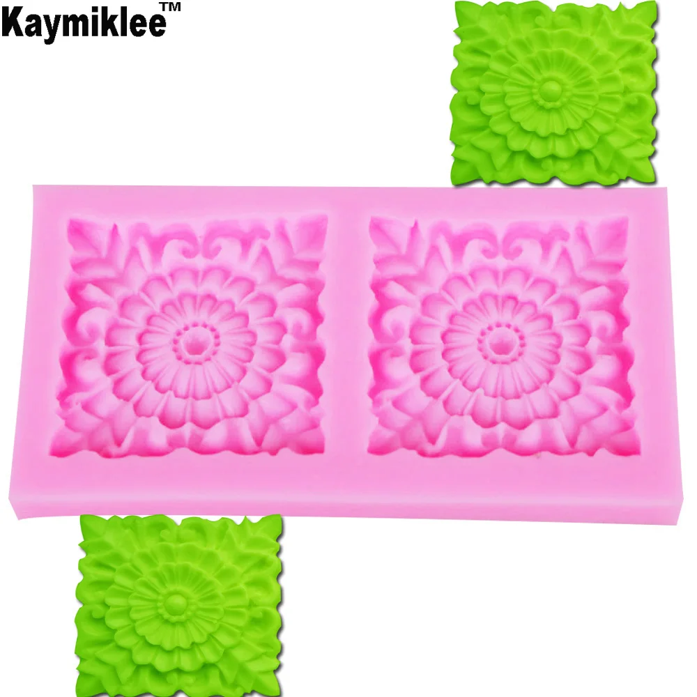 F1156 Flower Relief Border Silicone Mold Fondant Mold Cake Decorating