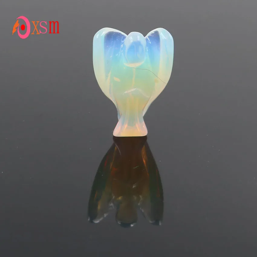 xinshangmie 1 Pcs Fashion High Quality Opal Stone Big Angel Pendant Reiki Chakra Healing Crystal Charms DIY Jewelry Accessory | Украшения и