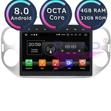 Roadlover Android 8.0 Car Multimedia Radio Player For Volkswagen VW Tiguan 2013 2014 2015 Stereo Automagnitol Double Din NO DVD