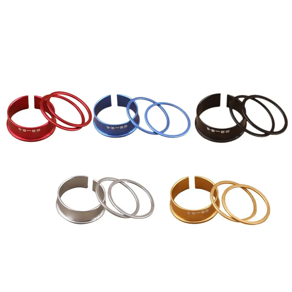 

Mountain Bike Bicycle Bottom Brackets Conversion Sleeve 24mm to 22mm Cycling Aluminum Axis Adapter