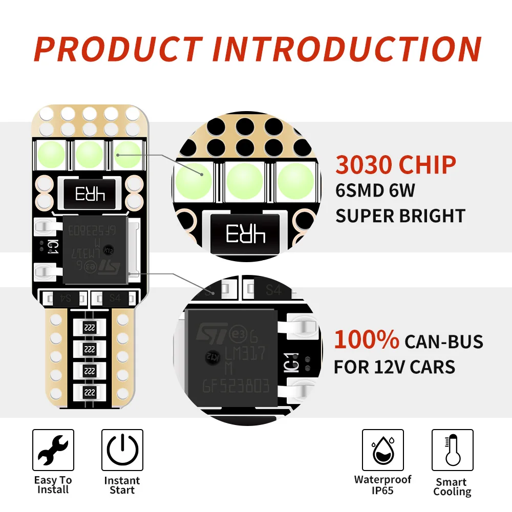 T10 led w5w 194 168 12V лампа canbus без ошибок для Honda Element Integra DC1 DC5 Legend KB KA9 Inspire Stream