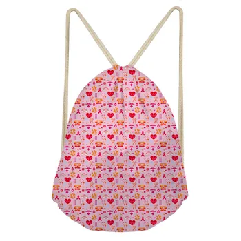 

Nurse Patterns Cartoon Bear Design Drawstring Bag Custom Brand Women Fitness Straps Type Softbag Walking BackpacksSumka