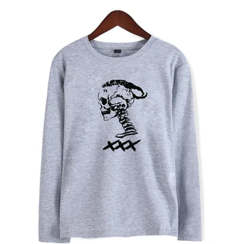 

New hot T-shirt men's Long sleeve t-shirt letter XXX people suck printing trend T-shirt casual bottoming round neck shirt