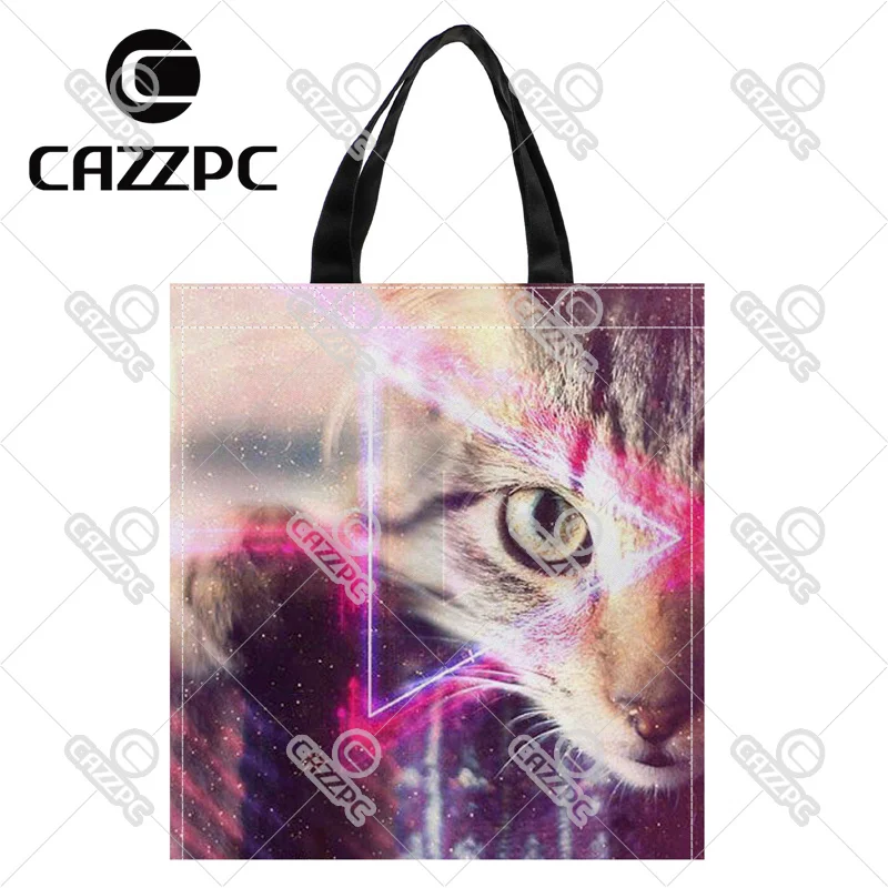Space Future font b Science b font Fiction Fantasy Cat Print Custom Oxford Nylon Fabric Shopping