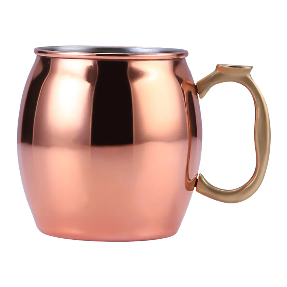 Горячая Распродажа, лучшие продажи, нержавеющая сталь, 304 медная чашка, кружка, чашка, мол, чашка для коктейлей - Цвет: rose gold