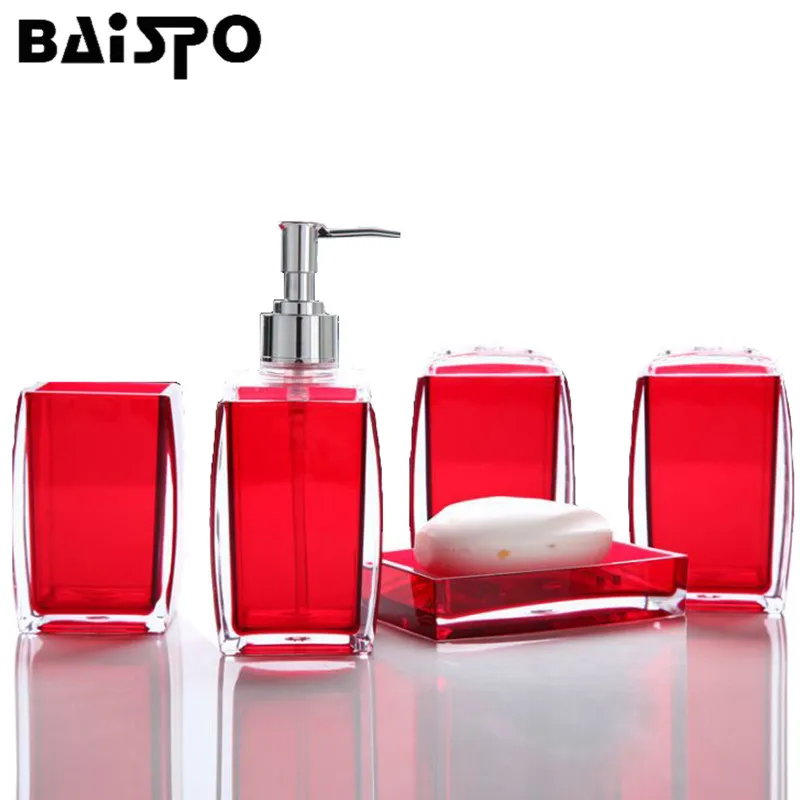 BAISPO Bath Accessories Wash Gargle Suit Bathroom Products Plain High
