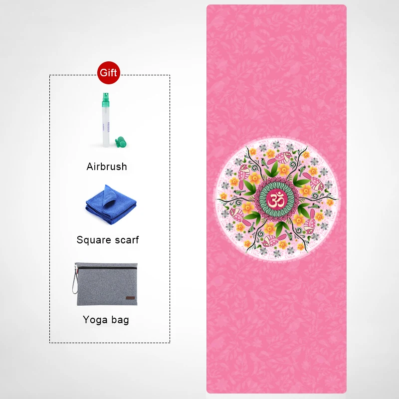 Коврик для йоги ультратонкий складной мягкий принт Нескользящая ткань полотенце пот-абсорбент Йога портативный коврик для путешествий Pilates1.5mm Senior type - Цвет: Лиловый