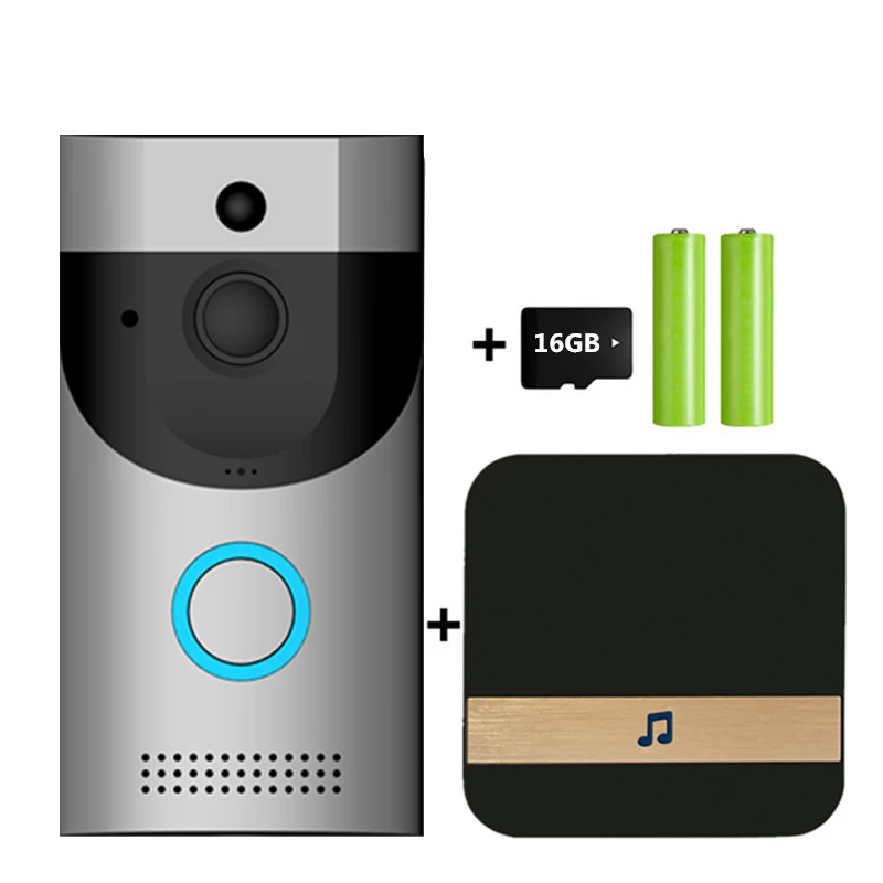 Anytek беспроводной WiFi видео дверной звонок камера IP Кольцо Дверной звонок двухстороннее аудио приложение управление iOS Android Питание от батареи - Цвет: Kit 3