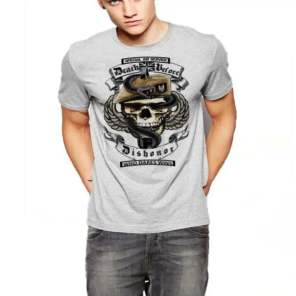 

2019 Summer Fashion Hot US Army Airborne T-Shirt Sua Sponte Grim Reaper US Special Forces Green Beret Tee shirt