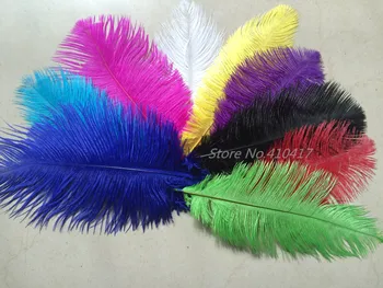 

100pcs High Quanlity Beautiful Mix 9 Colors Ostrich Feathers 20-25cm/8-10inches For Dress Hat DIY Craft