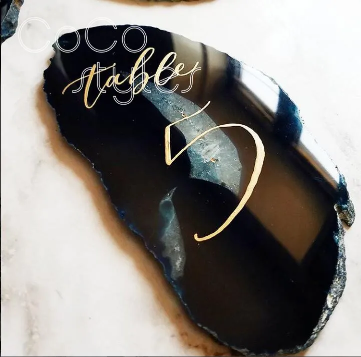 Cocostyles مخصصة الراقية غير النظامية العقيق الجدول بطاقة مع اليد الكتابة ل الخطاط أزياء الزفاف حزب الجدول بطاقة Cocostyles مخصصة الراقية غير النظامية العقيق الجدول بطاقة مع اليد الكتابة ل الخطاط أزياء الزفاف حزب الجدول بطاقة