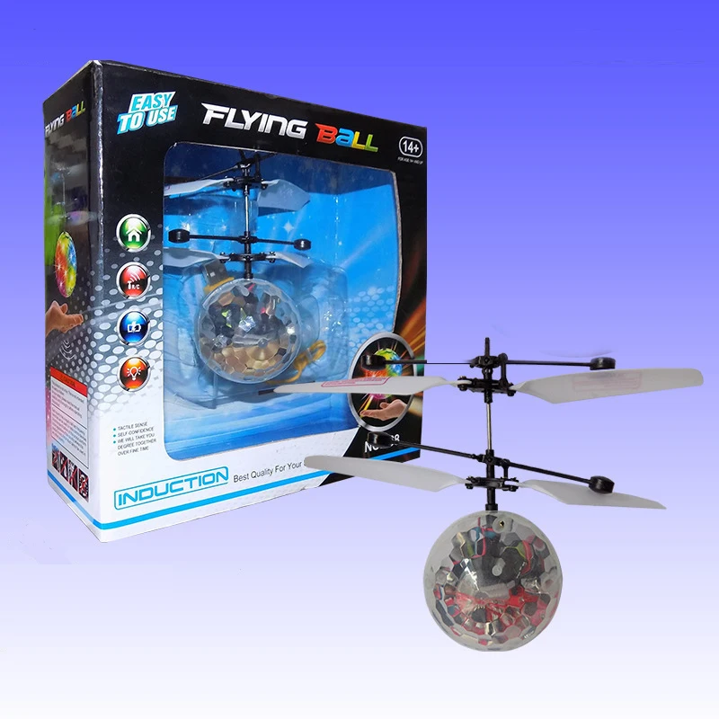 Shiny flying ball flashing toys RC Helicopter light up Kids toys