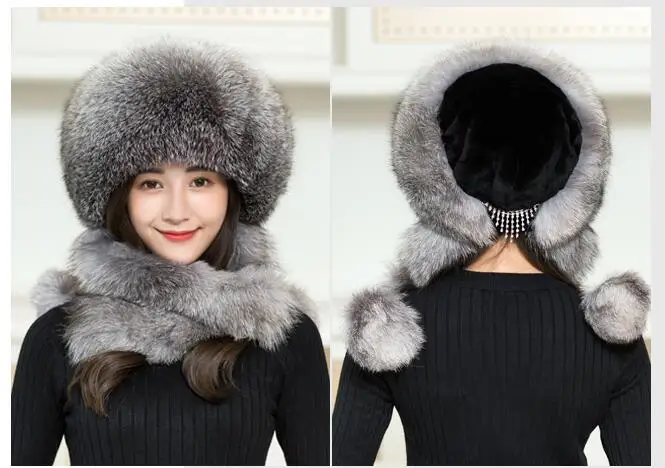 Шапка из лисьего меха, Женская осенне-зимняя Корейская версия, дикая Северная Монгольская национальная меховая шапка фэн шуй, женская