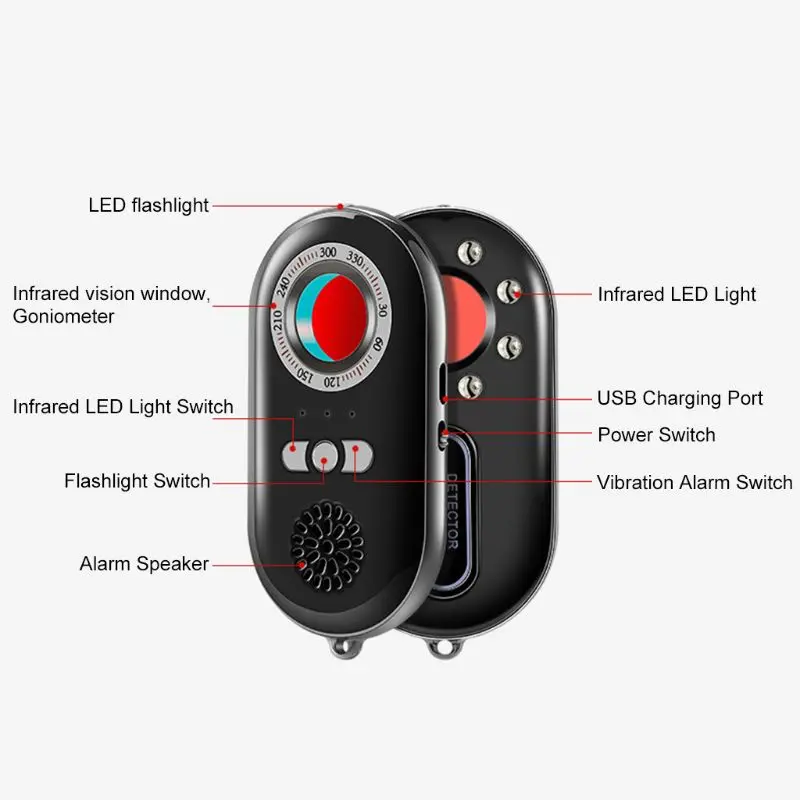 K98 анти шпионская Скрытая камера детектор радиочастот обнаружитель подслушивающих устройств беспроводной сигнал сканер-локатор со звуком и световой сигнализацией для дома в путешествиях