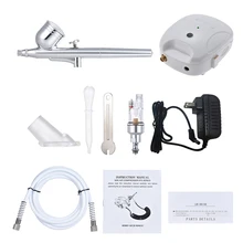 0,2 мм многоцелевой Аэрограф Комплект с воздушным компрессором для распыления краски 3D печати модели ногтей искусство тело краска макияж воздушная кисть