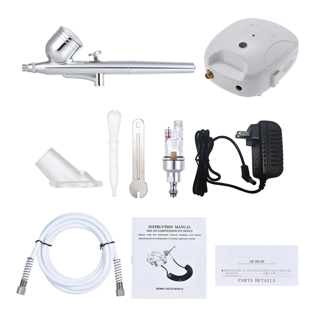 0.2mm Multi Purpose Airbrush Kit with Air Compressor for Spray Paint 3D  Printing Models Nail Arts Body Paint Makeup Air Brush-in Spray Guns from  Tools on ...