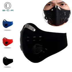 Зимняя Беговая маска для лица угольный фильтр Велоспорт Лыжная маска фильтр Балаклава мотоцикл Манчестер велосипедная маска смога маска