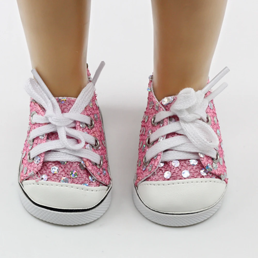 Pink Cute Doll Shoes For 18 Inch Born Doll Handmade Pink Cute Doll Shoes For 18 Inch Born Doll Handmade