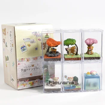 

Rilakkuma Seasonal Terrarium Complete Set of 6 PVC Figures Collectible Model Toys