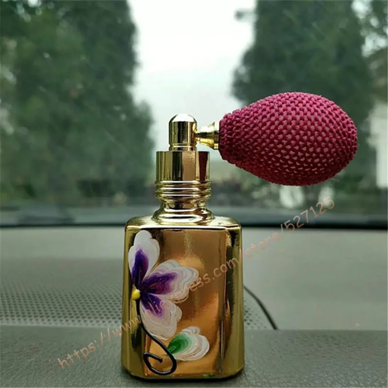 10ml hand painted pretty colors perfume bottle with airbag sprayer