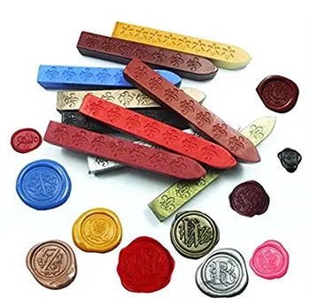 

12pcs Red Wax Seal Stamp Sealing Sticks Vintage Decorative Wedding Invitation Stick