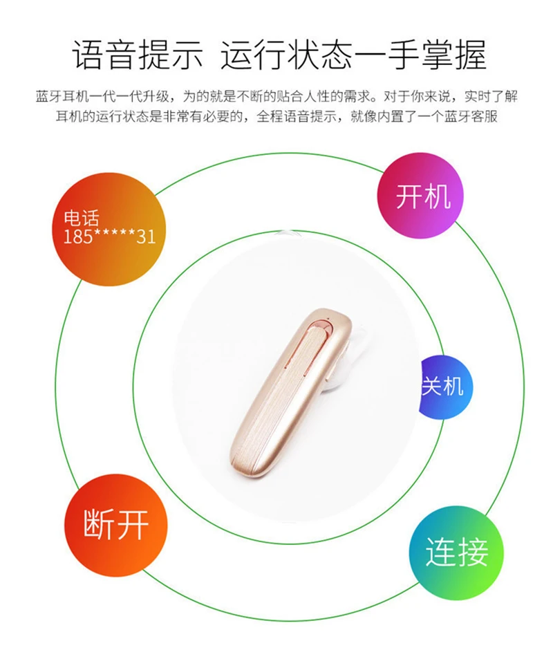 KAPCICE Bluetooth гарнитуры мини беспроводные наушники Bluetooth наушники V4.1 HD микрофон громкой связи для iPhone XiaoMi телефон музыкальный плеер