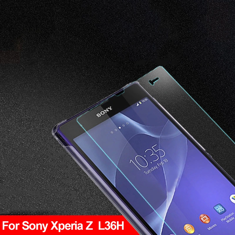 

Tempered Glass for Sony Xperia Z L36H C6603 Screen Protector 9H Explosion Proof Protector Glass for Sony Z L36H L36i C6602 Film