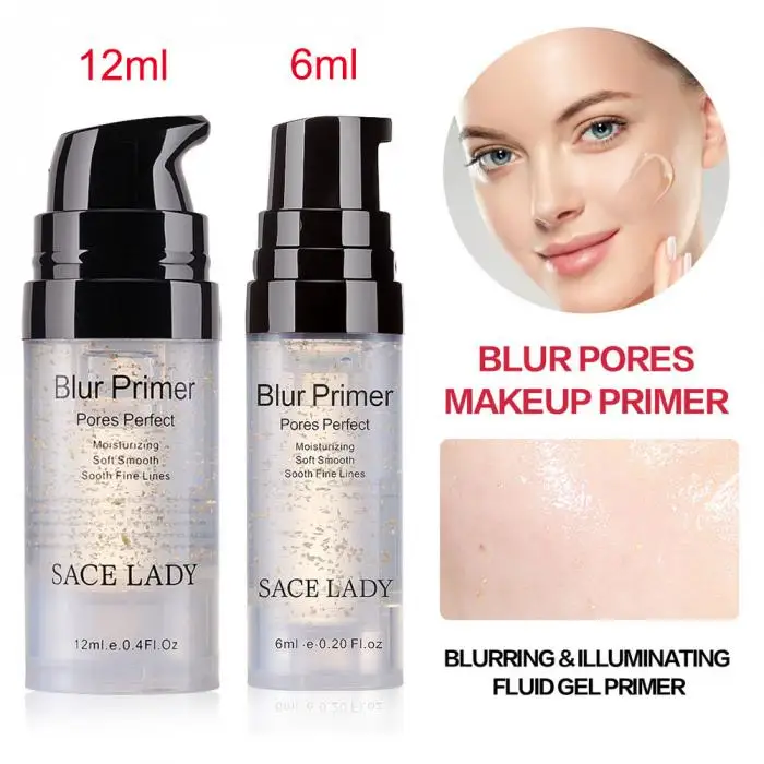 

SACE LADY 24k Gold Professional Makeup Base Face Primer Oil Control Beauty Matte Make Up Pores Brand Foundation Primer 6ml/12ml
