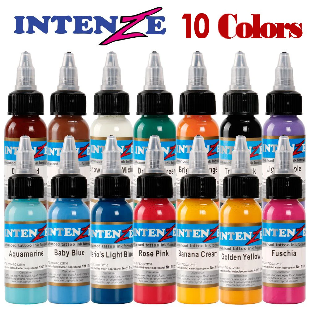 

Permanent makeup pigment color tattoo ink kit 10 colors micropigment makeup bloodline tattoo pigment set 30ML