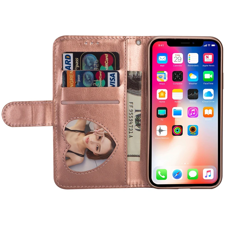 Блестящий чехол книжка из искусственной кожи на молнии для iPhone XS MAX XR X 10 8 7 6s Plus