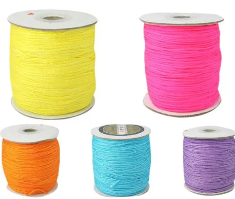 

free shipping 150M mix color black white Knot String Nylon crystal Cord diy accessories Rope for Bracelet Necklace