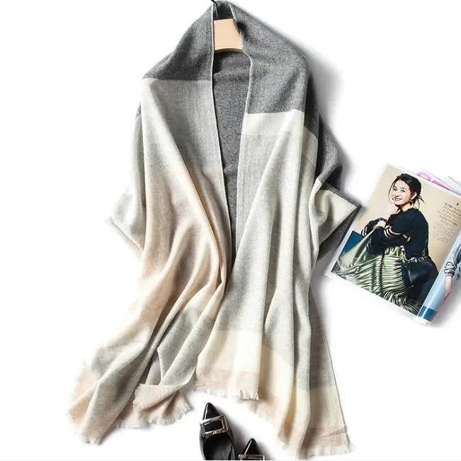 Naizaiga lnner Mongolia, шарф из овечьей шерсти, яркий большой зимний шарф из пашмины, женская брендовая Роскошная шаль, DX22