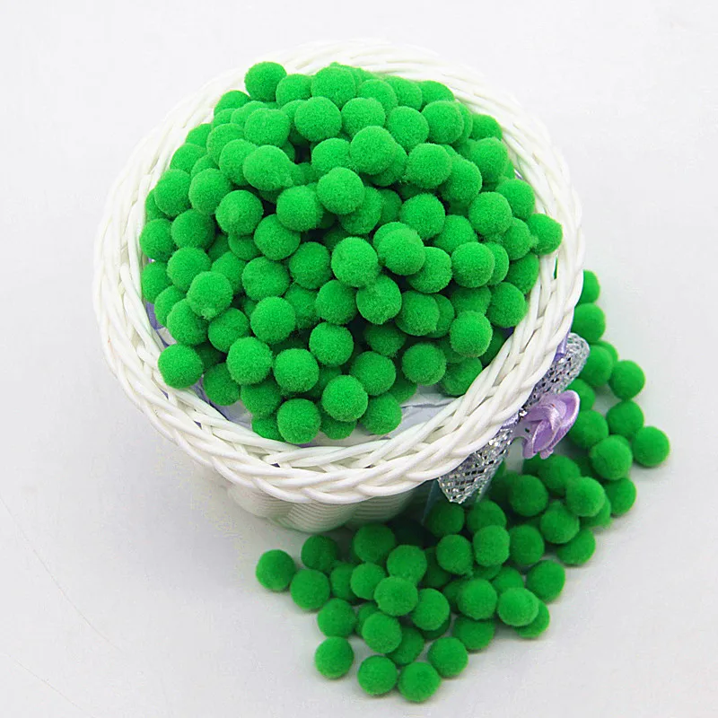 Зеленый помпон 8 мм 10 мм 15 мм 20 мм 30 мм Pom Poms Ponpon ремесла поставки DIY для детей игрушка швейная одежда украшения для дома и свадьбы