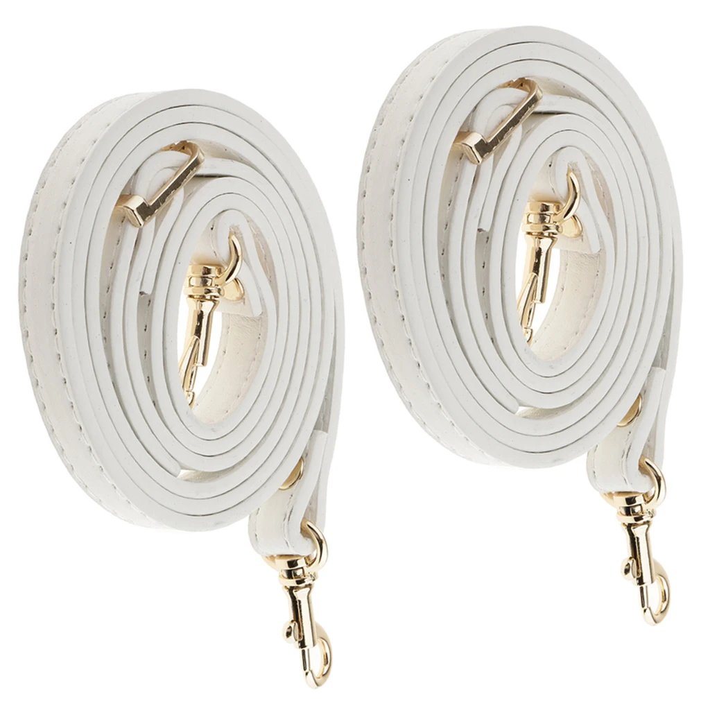 2pcs Handbag Strap Handbag Strap Replacement DIY Purse Handle Leather Purse Handle Bag Accessories with Metal Clasp 120 cm