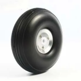 RC Airplane PU wheel with CNC Aluminum Hub 5.0'' (D127 x H46 x 6mm)