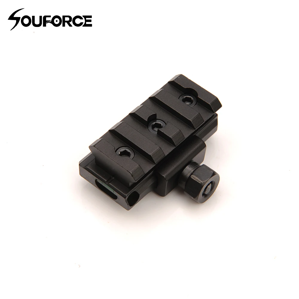 

Tactical 4 Slot Low Riser Picatinny Rail with Spirit Bubble Level Increase Level Bracket Scope Mount Base Weaver for Rifle