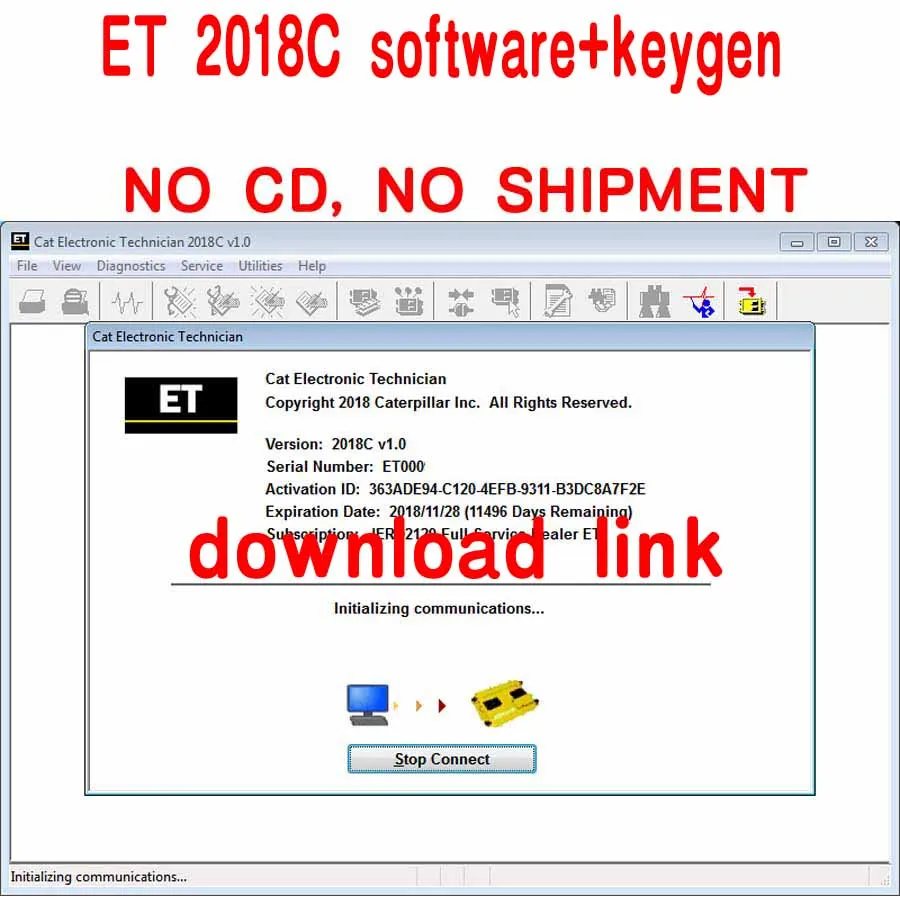 2019A электронный техник ET 2018C Keygen+ программное обеспечение для CAT ET3 V1.0 Keygen поставляется с установкой видео - Цвет: 2018c download link