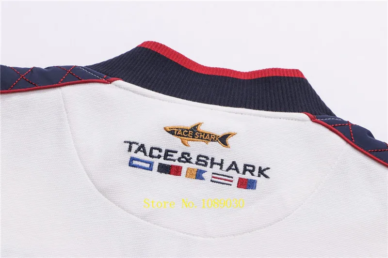 Новая модная брендовая куртка Tace& Shark, мужской свитер, пальто chaqueta hombre, осенние мужские куртки на молнии со стоячим воротником и вышивкой