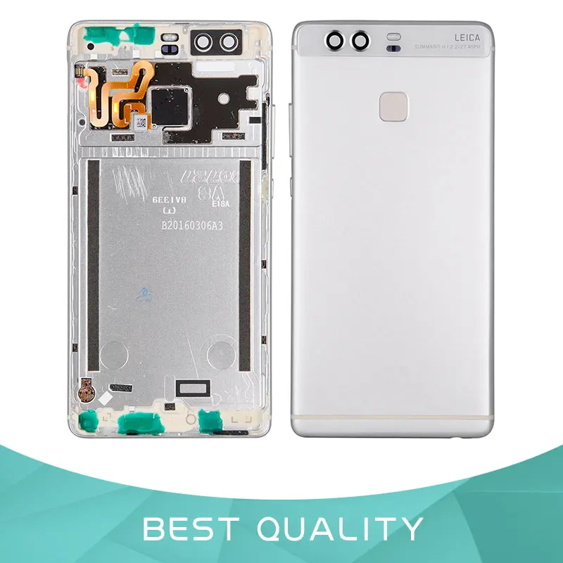

1pcs Catteny For Huawei P9 Battery Cover Housing P 9 Back Door Case+Side Buttons with Fingerprint Sensor Flex Cable +tools
